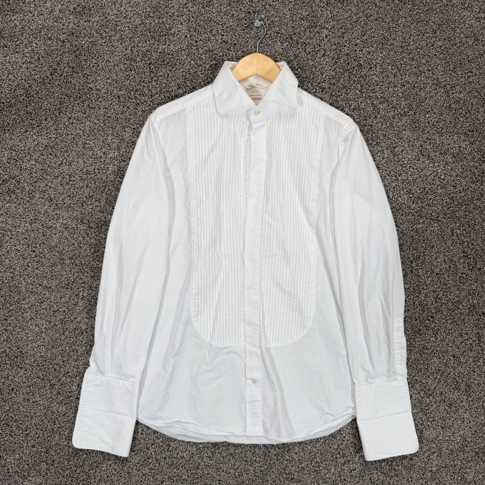 Suitsupply Tuxedo Shirt Mens 17 Tailored Fit White Egyptian Cotton French Cuff